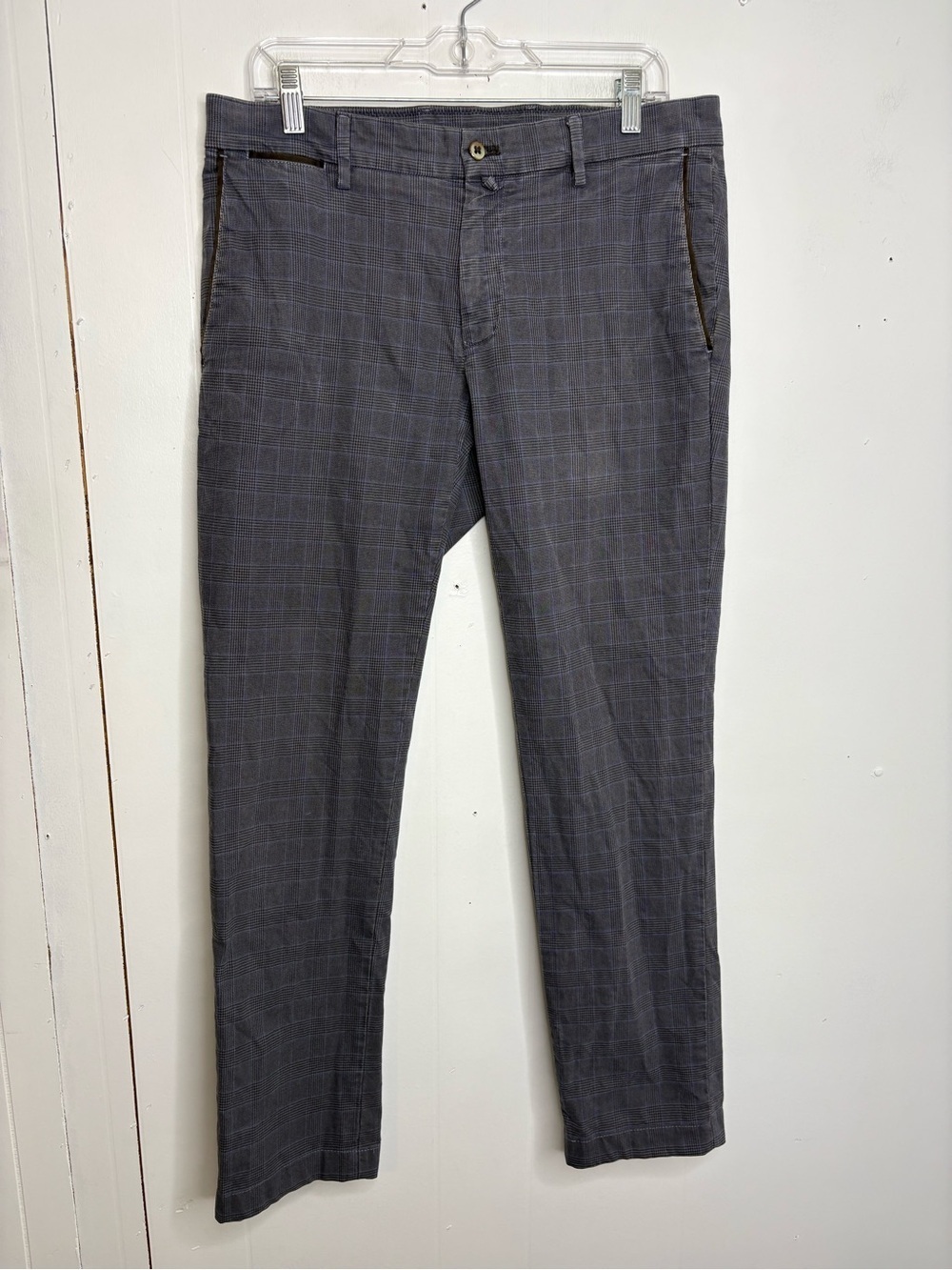 M Masons Ems Pants Mens 48 Fits 32 Glen Plaid Career Office dress Pants
